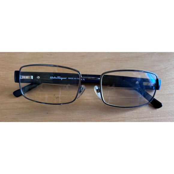 SALVATORE FERRAGAMO 1805 821 Black Glasses Frames Italy 52-17-140 Trifocal Lens